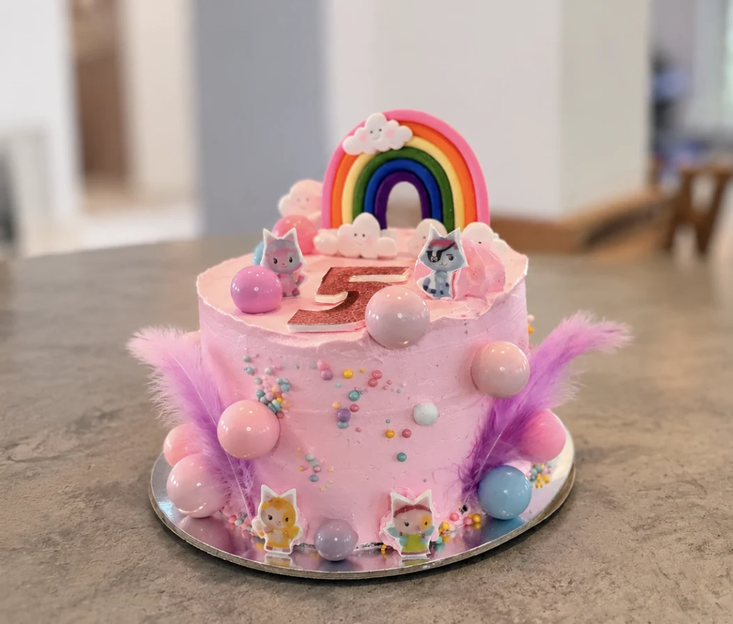 Regenbogen-Torte Kindergeburtstag